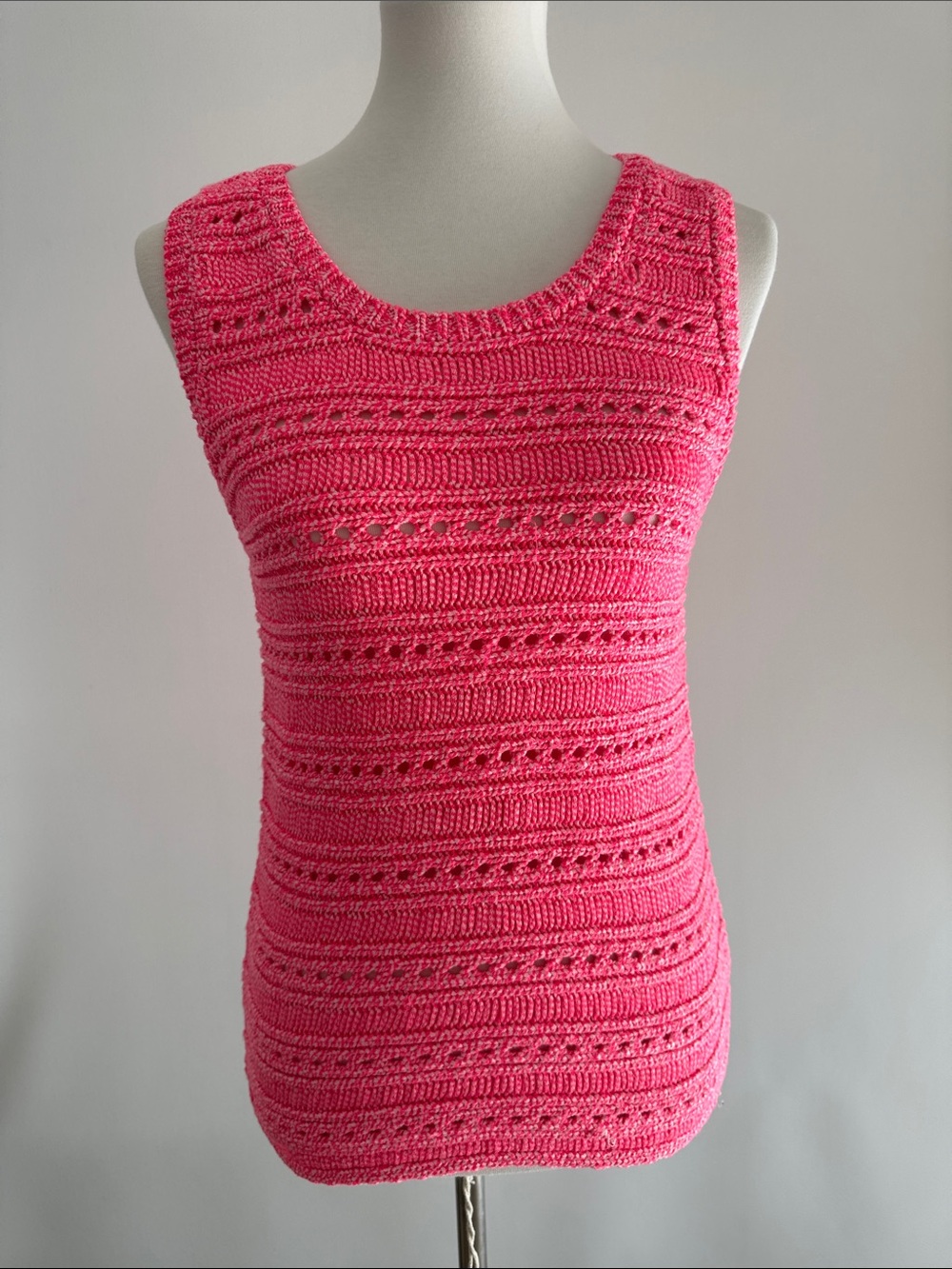 Versona Women's Pink Sleeveless Knit Tank Top